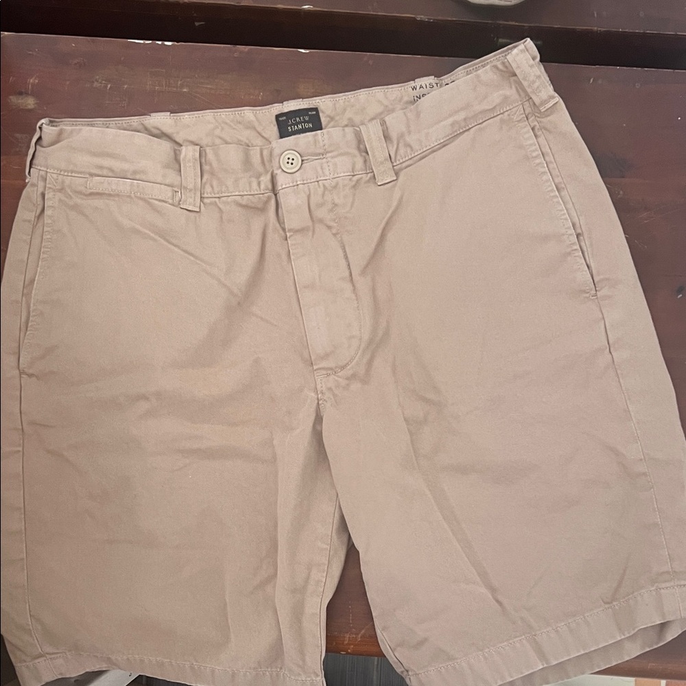 J. Crew Men's Tan Flat Front Shorts
